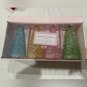 Cupcakes and Cashmere light up pastel Christmas trees